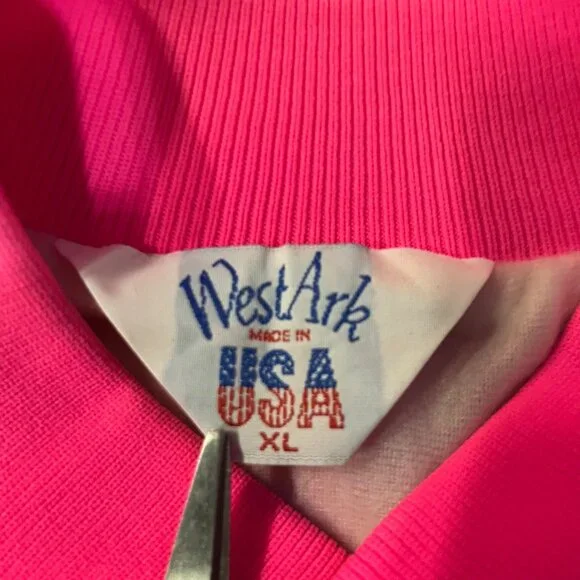 Vintage West Ark Pink Satin Bomber Jacket Women's XL Made in USA Used - Picture 5 of 16